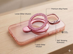 Premium Clear Glitter MagSafe iPhone Case