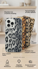 Leopard Fabric MagSafe Case - Pro Camera Edition