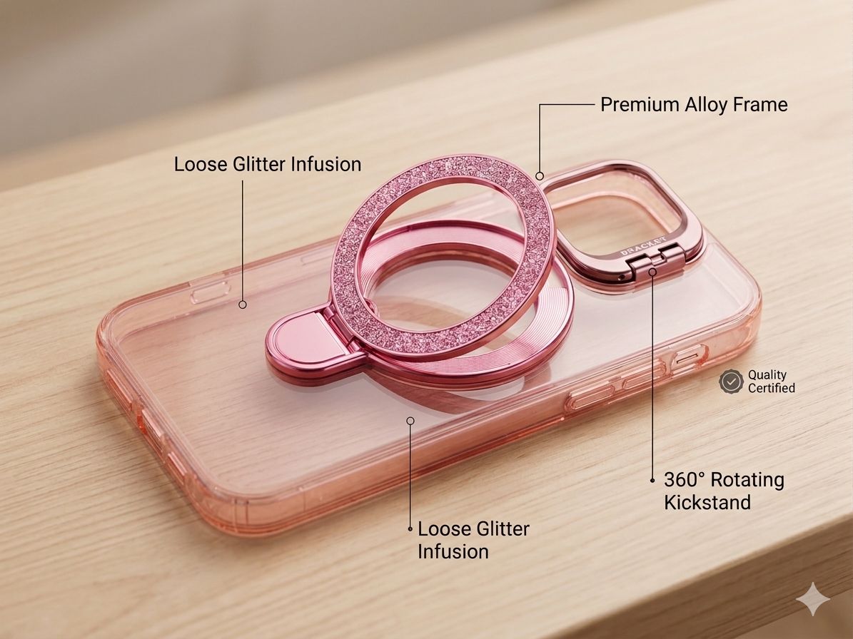 Premium Clear Glitter MagSafe iPhone Case