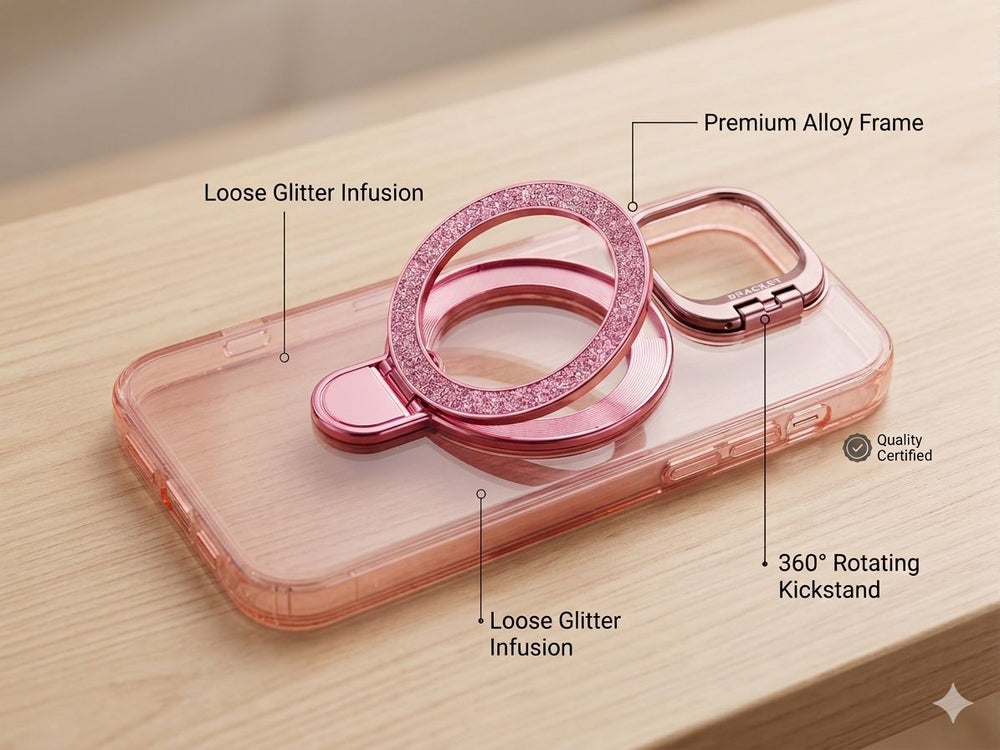 Premium Clear Glitter MagSafe iPhone Case