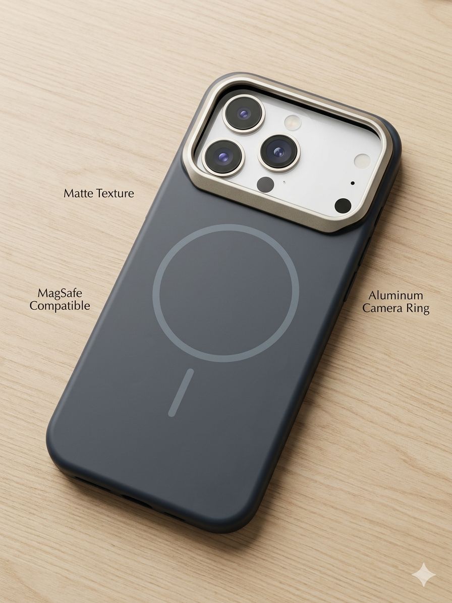 Matte MagSafe Case with Aluminum Camera Ring